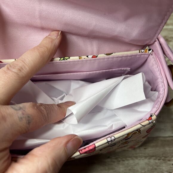 Loungefly Disney Chip 'N' Dale Strawberries Crossbody Bag Purse Chipmunks Pink - Picture 14 of 16